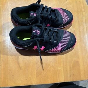 Under Armour Black and Pink Sports Cleats